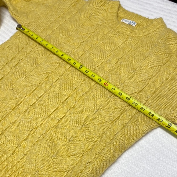Primark Sweater Oversized Cable Cabincore Knit Bright Yellow Size Medium Large - Picture 8 of 9